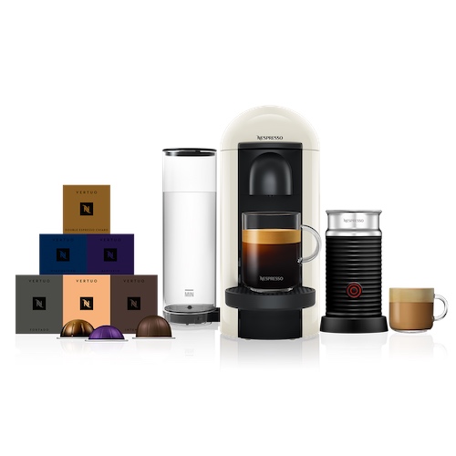 Nespresso VertuoPlus 胶囊咖啡机 + Aeroccino3 奶泡机套装 + 60份胶囊咖啡– 7折优惠！