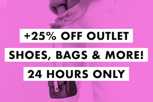 时尚网站 ASOS Outlet 活动：部分精选鞋子、包包等商品 – 低至3折 + 额外75折优惠！