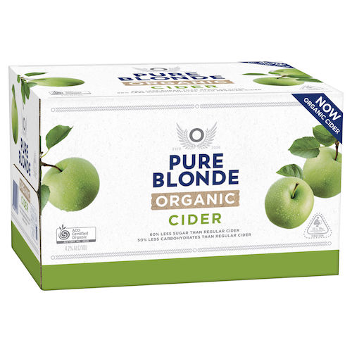 Pure Blonde Organic Cider 24 x 355mL 瓶装有机苹果酒 – 85折优惠！