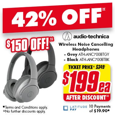 Audio-Technica 铁三角 ANC700BT 主动降噪 头戴式 无线蓝牙耳机 – 6折优惠！