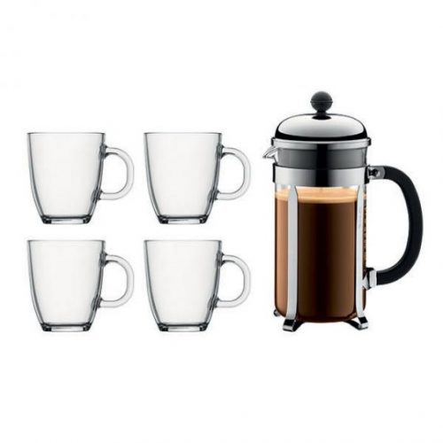 Bodum Chambord  咖啡壶+4咖啡杯 套装 75折优惠