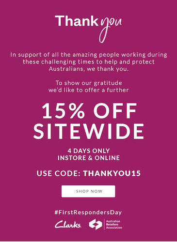 鞋履品牌 Clarks 澳洲官网活动：全场所有商品 – 额外85折优惠！