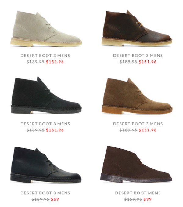 Clarks Originals Desert Boot 系列经典休闲沙漠靴– 8折优惠！现价 