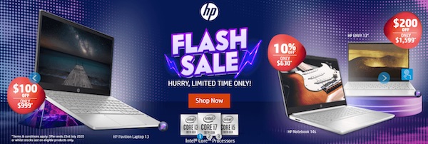 HP 惠普澳洲官网特价活动：部分精选笔记本电脑 – 低至8折优惠！