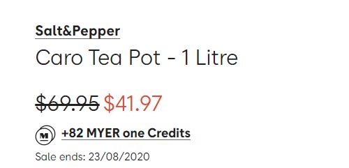 Salt&Pepper Caro 茶壶-1升 6折优惠