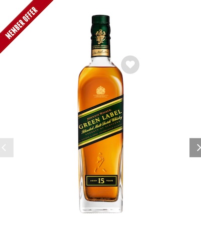 Johnnie Walker  尊尼获加 绿牌 混合麦芽苏格兰威士忌 700mL – 76折优惠！