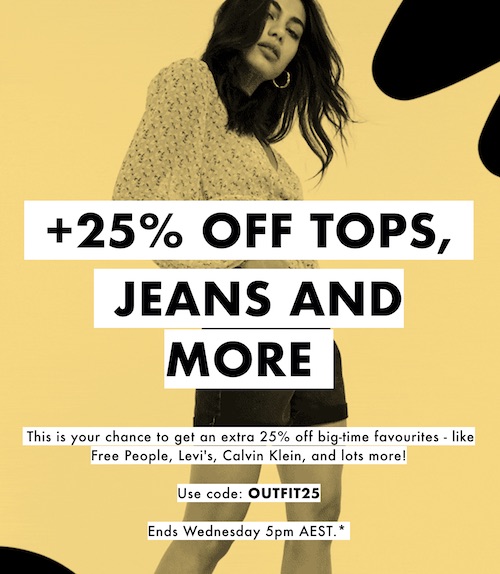 时尚网站 ASOS：部分精选特价上衣、牛仔裤等商品 – 低至3折 + 额外75折优惠！