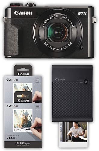 Canon 佳能 PowerShot G7X Mark II  数码相机 + Selphy 便携式照片打印机– 7折优惠！