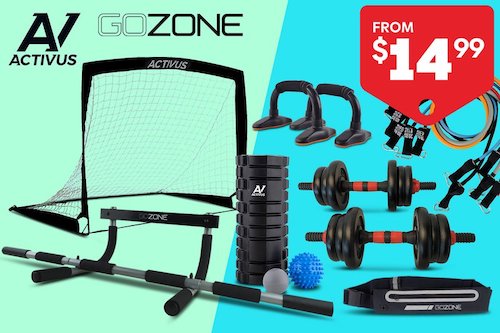 GoZone 及 Activus 品牌健身用品 – 哑铃、弹力绳等特卖！