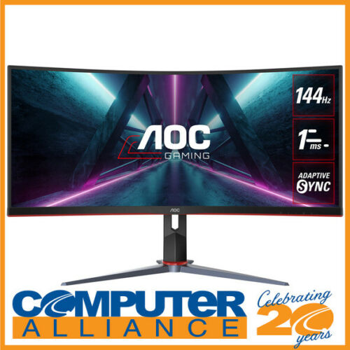 AOC CU34G2X 34英寸 VA曲面电竞显示器（144Hz、1ms、119%sRGB、1500R、HDR10）- 9折优惠！