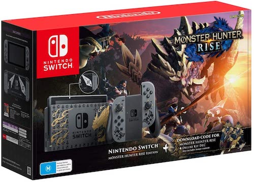 Nintendo 任天堂 Switch 游戏主机 – Monster Hunter Rise Edition 怪物猎人崛起限定版！