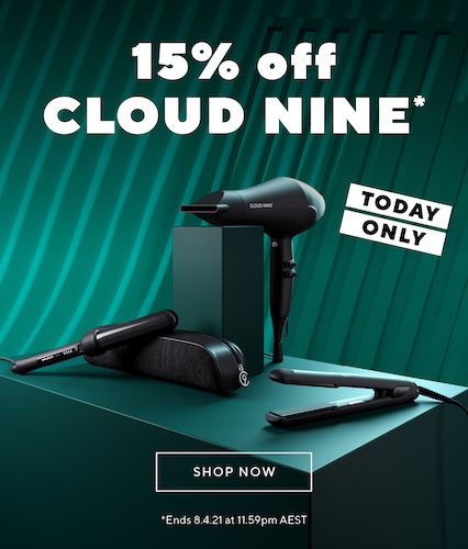 Adore Beauty：Cloud Nine 品牌美发类商品 – 吹风机、直板夹等 – 85折优惠！