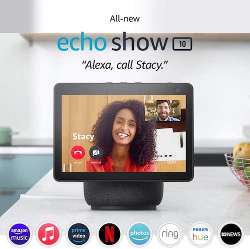 亚马逊 Amazon Echo Show 10 (3rd Gen)   家庭智能触屏语音助手 – 6折优惠！