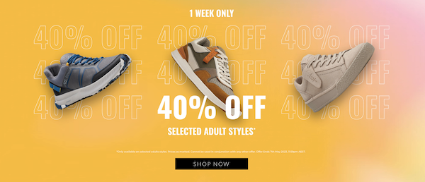 鞋履品牌 Clarks 其乐 澳洲官网冬季活动：部分精选商品 – 6折优惠！