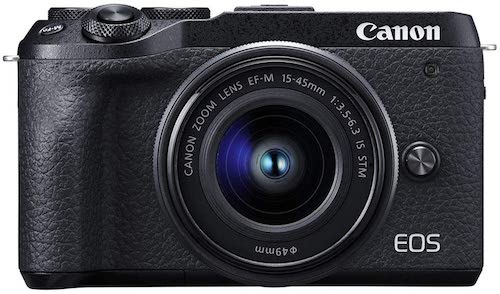 佳能 Canon EOS M6 Mark II 微单相机 无反相机套机（EFM 15-45mm f/3.5-6.3mm）- 8折优惠！