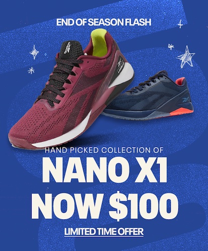 Reebok 锐步 Nano X1 低帮综合训练鞋 健身运动鞋 – 低至5折优惠！