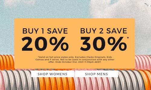 鞋履品牌 Clarks 澳洲官网：正价商品 – 8折优惠！