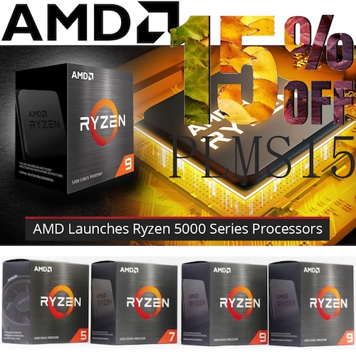 AMD 锐龙 Ryzen 5000 系列 CPU 处理器 – 8折优惠！