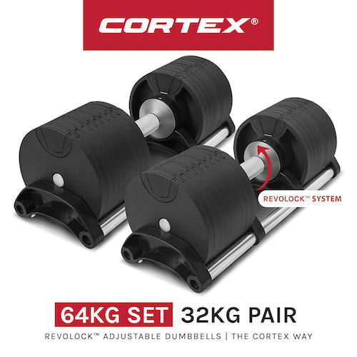 Cortex Revolock 快速可调节哑铃 2-32公斤 一对装 – 低至7折优惠！