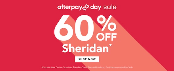 澳洲家纺品牌 Sheridan Outlet 站：部分精选商品 – 低至4折优惠！