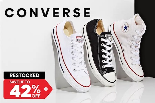 Catch 匡威 Converse 品牌经典帆布鞋特卖 – 低至6折优惠！