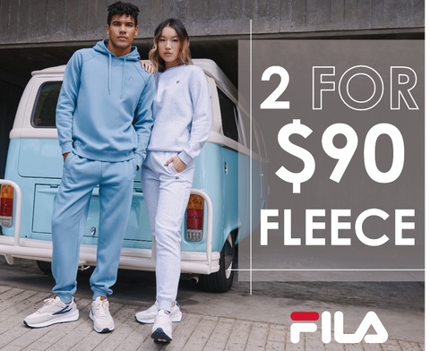 时尚运动品牌 FILA 斐乐 澳洲官网活动：Fleece 类商品 - 2件只要！