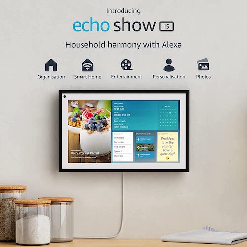亚马逊 Amazon Echo Show 15 15.6英寸全高清智能显示屏  Alexa 语音控制 – 85折优惠！
