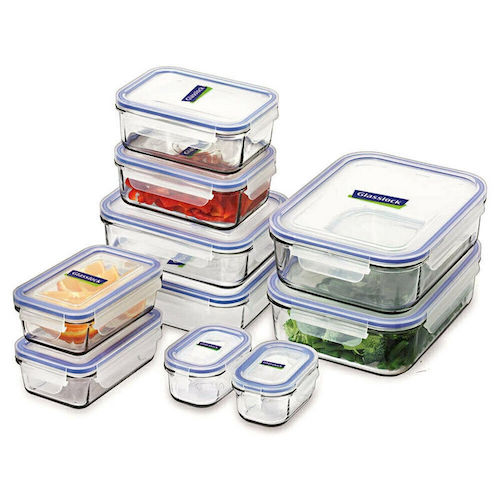 GlassLock 钢化玻璃保鲜盒 饭盒 10件套 – 4折优惠！
