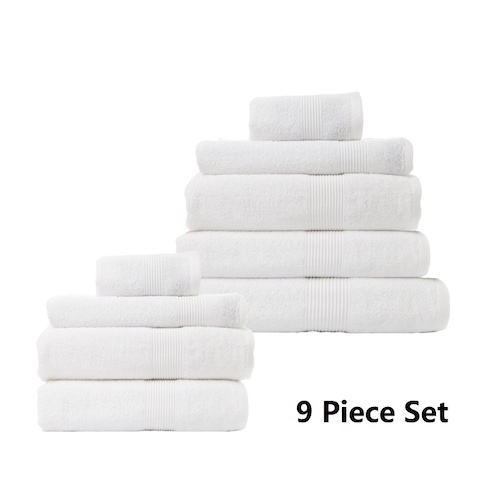 Royal Comfort 竹纤维浴巾9件套 450GSM – 3折优惠！