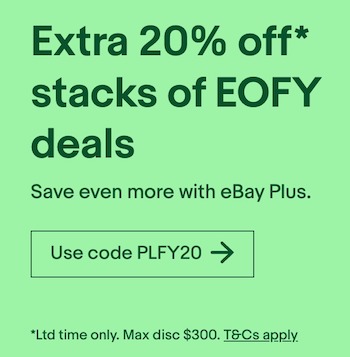 eBay Plus 会员活动：部分精选特价商品 – 额外8折优惠！
