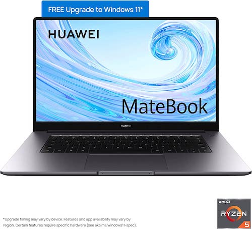 华为 HUAWEI Matebook D 15 15.6英寸轻薄笔记本电脑（Ryzen 5 3500U, 8GB+256GB）- 7折优惠！