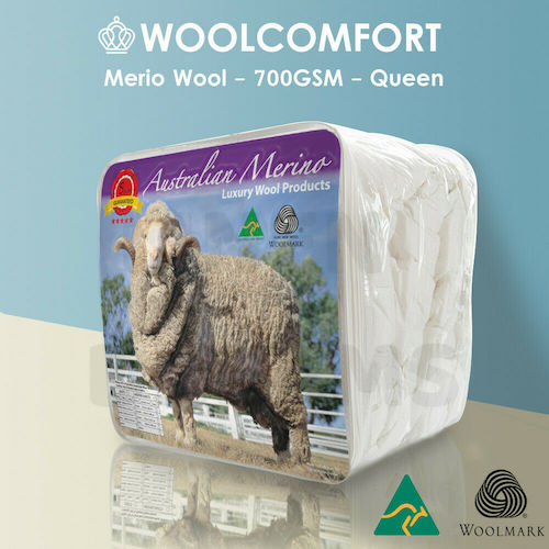 Merino Wool  冬季豪华澳洲羊毛被（700GSM Queen Size） – 低至3折优惠！