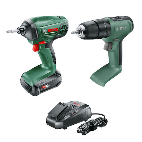 Bosch 博世 18 V 无线电钻套装：Hammer Drill Driver & Impact Driver 电钻、冲击钻及电池 – 4折优惠！