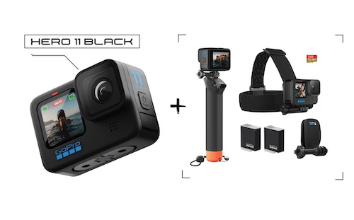 GoPro HERO11 Black 运动相机 防抖防水摄像机 vlog数码相机 + 户外套装 – 6折优惠！