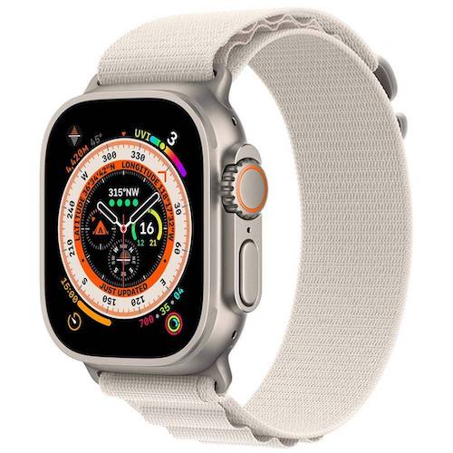 Apple 苹果 Watch Ultra 智能手表 49mm GPS + Cellular 钛金属表壳 – 9折优惠！