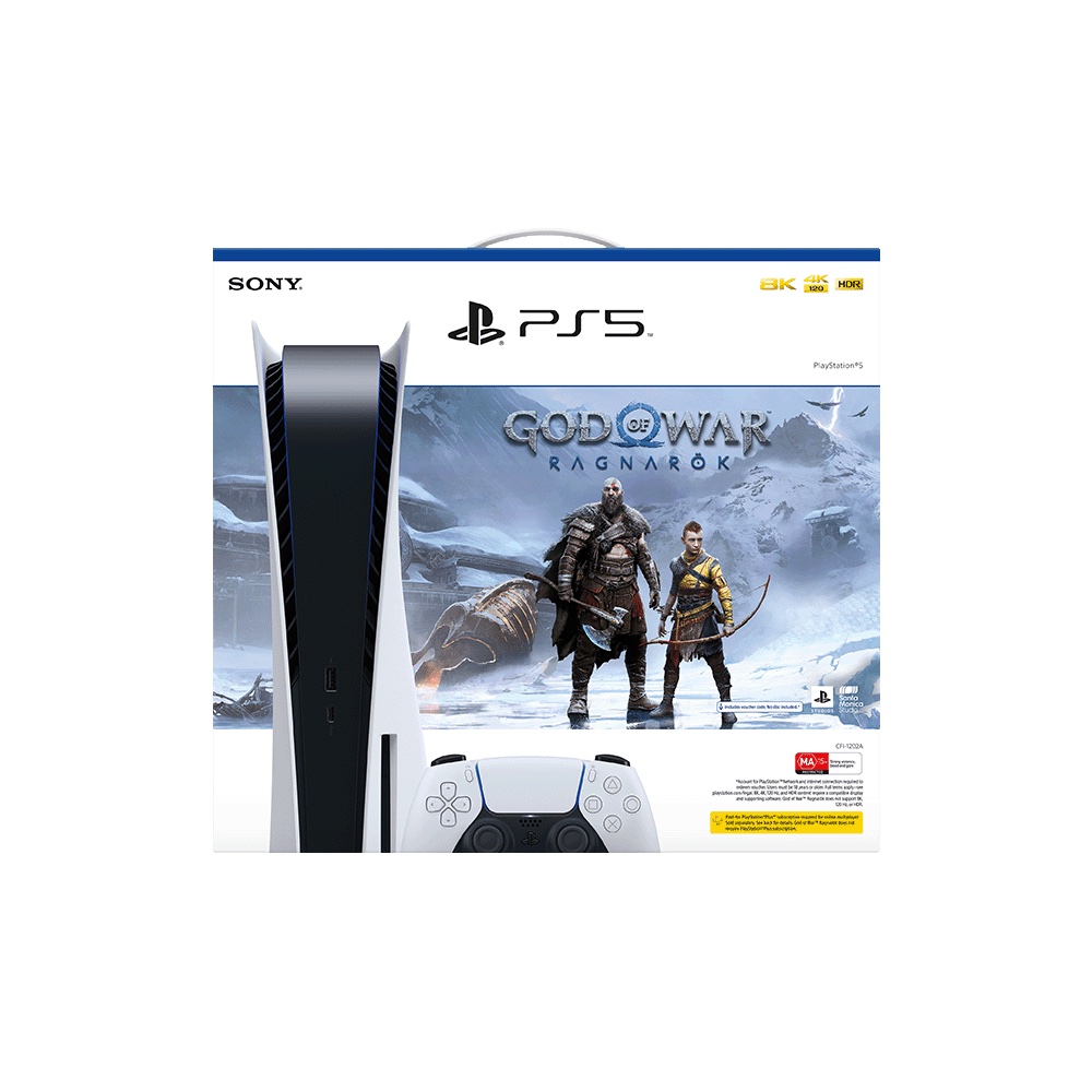 Sony 索尼 PlayStation5 光驱版 PS5次世代游戏主机 + 战神：诸神黄昏 (God of War Ragnarok) 套装 - 88折优惠！