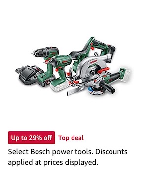 Amazon AU：Bosch 博世品牌精选家用工具类商品 – 低至7折优惠！