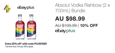 Absolut Vodka Rainbow 绝对伏特加 彩虹 (2 x 700mL) – 7折优惠！