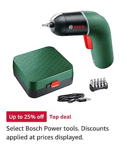 Amazon AU：Bosch 博世品牌精选家用工具类商品 – 75折优惠！