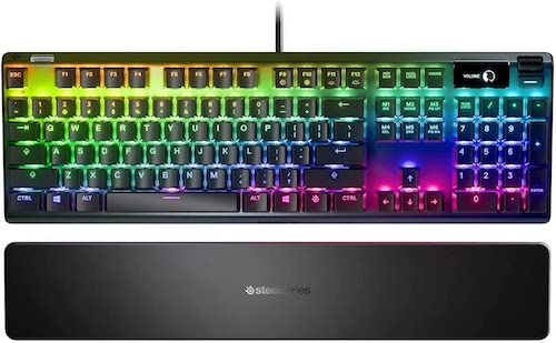 SteelSeries 赛睿 Apex Pro 游戏机械键盘 可调触发键程 OLED免驱调节 独立RGB背光 104键 – 45折优惠！