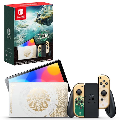 任天堂 Nintendo Switch Console OLED Model《塞尔达传说：王国之泪》限定版游戏主机 - 8折优惠！
