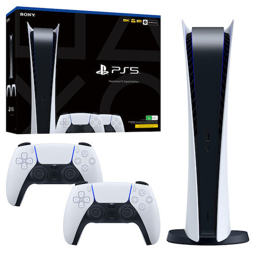 Sony 索尼 PlayStation5 PS5次世代游戏主机 数字版 双无线手柄 – 8折优惠！
