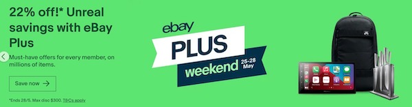 eBay 澳洲站会员周活动：超多种精选商品 – 额外78折优惠！