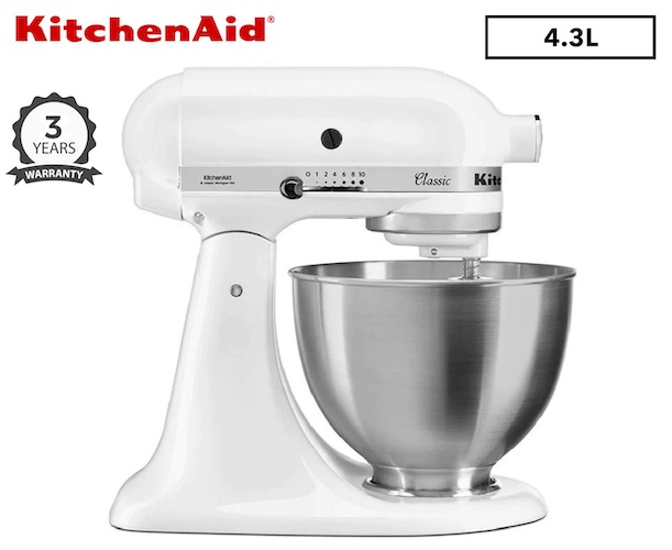 KitchenAid 凯膳怡 立式搅拌机 料理机 厨师机 4.3L – White KSM45 – 6折优惠！