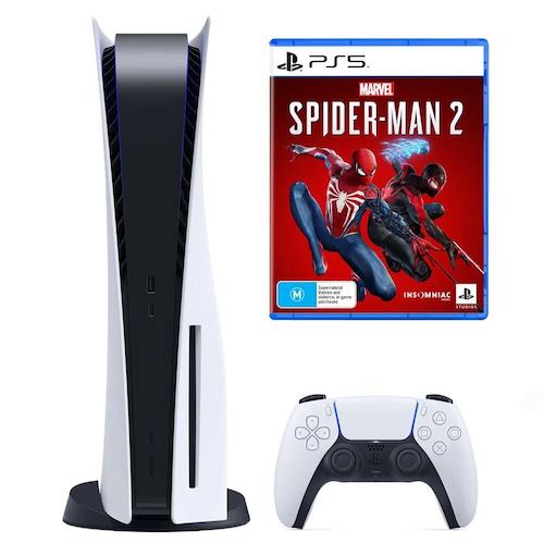 Sony 索尼 PlayStation5 次世代游戏主机 with Marvel’s Spider-Man 2 套装 – 8折优惠！