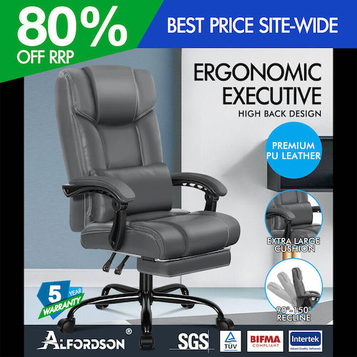 ALFORDSON 高级办公椅 PU 皮革电脑椅 – 8折优惠！