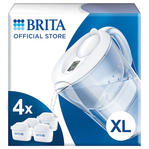 Brita Marella 3.5L 白色 滤水壶 + 4滤芯 套装 – 8折优惠！