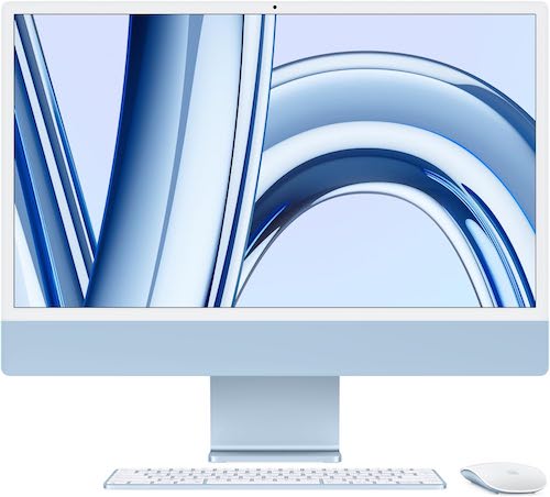 Apple 苹果 iMac 2023 M3版 24英寸 一体机 （M3 8+8核、核芯显卡、8GB、256GB、4.5K）- 9折优惠！