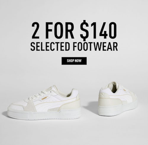 PUMA 彪马澳洲官网活动：部分精选板鞋 – 两双只要$140！