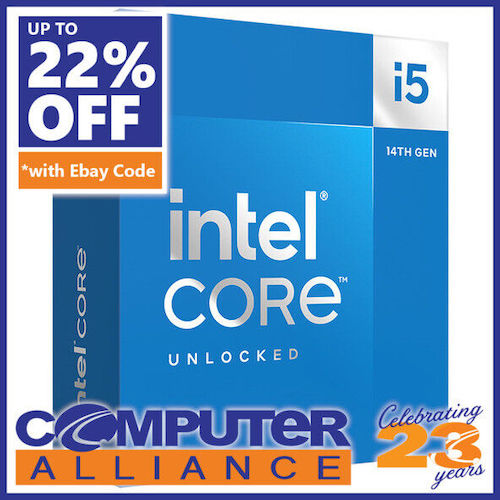 intel 英特尔 酷睿 i5-14600K CPU 3.5GHz 14核20线程 – 8折优惠！